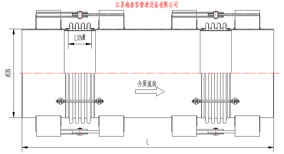 FJ复式铰链型膨胀节结构