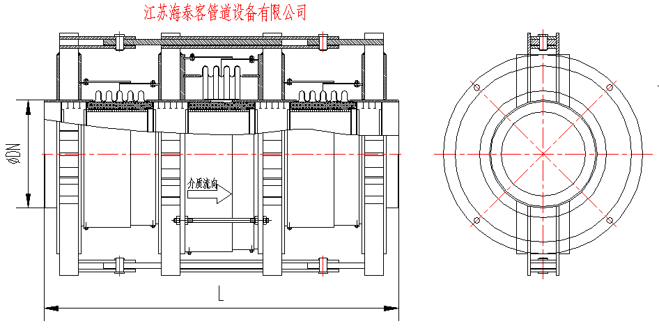 FHZP复合直管压力平衡型膨胀节结构